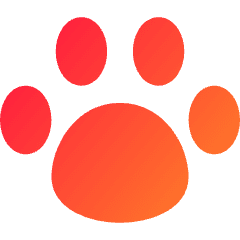 Pet Paw Icon from Core Gradient Set