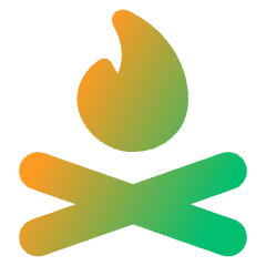 Campfire Icon from Core Gradient Set
