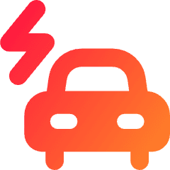Electric Car Icon from Core Gradient Set