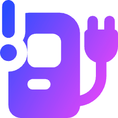 Electric Charging Station Alert Icon from Core Gradient Set