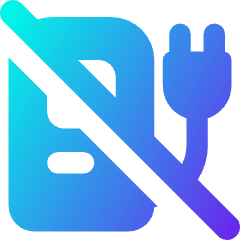 Electric Charging Station Cross Icon from Core Gradient Set