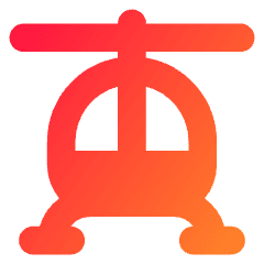Helicopter Front Icon from Core Gradient Set