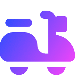 Motorcycle Courier Icon from Core Gradient Set