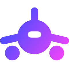 Plane Front Icon from Core Gradient Set
