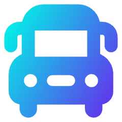 School Bus Front Icon from Core Gradient Set