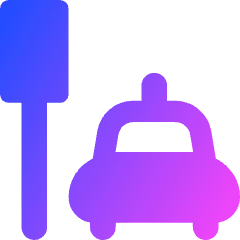 Taxi Station Icon from Core Gradient Set