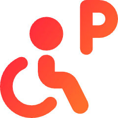 Disability Parking Icon from Core Gradient Set