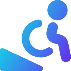 Disability Ramp Down Icon from Core Gradient Set