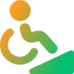 Disability Slope Icon from Core Gradient Set