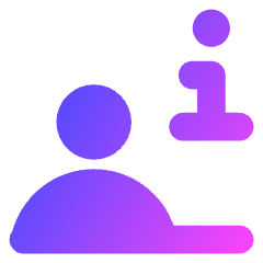 Information Desk Icon from Core Gradient Set