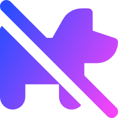 No Pets Allowed Icon from Core Gradient Set