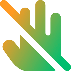 No Touch Sign Icon from Core Gradient Set