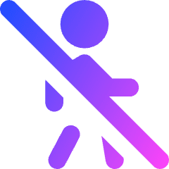 Signage Pedestrian No Crossing Icon from Core Gradient Set