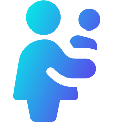 Signage Priority Infant Woman Icon from Core Gradient Set