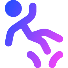 Slippery Sign Icon from Core Gradient Set