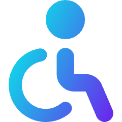 Wheelchair 1 Icon from Core Gradient Set