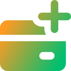 Credit Card Add Icon from Core Gradient Set
