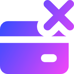Credit Card Declined Icon from Core Gradient Set