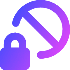 Permanent Block Account Security Icon from Core Gradient Set