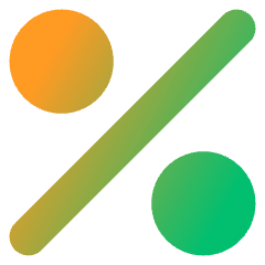 Discount Percent Alternate Icon from Core Gradient Set