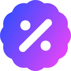 Discount Percent Badge Icon from Core Gradient Set