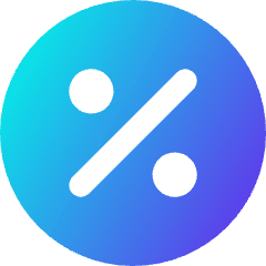 Discount Percent Circle Icon from Core Gradient Set