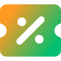 Discount Percent Coupon Icon from Core Gradient Set