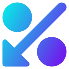 Discount Percent Decrease Icon from Core Gradient Set