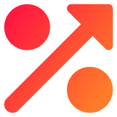 Discount Percent Increase Icon from Core Gradient Set