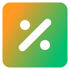 Discount Percent Square Icon from Core Gradient Set