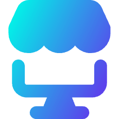 Store Computer Icon from Core Gradient Set