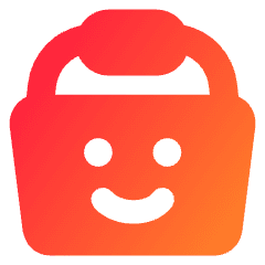 Shopping Basket Emoji Smile Icon from Core Gradient Set