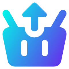 Shopping Basket Remove Icon from Core Gradient Set