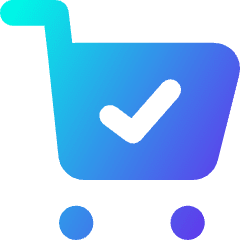 Shopping Cart Check Icon from Core Gradient Set