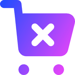 Shopping Cart Cross Icon from Core Gradient Set