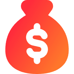 Bag Dollar Icon from Core Gradient Set
