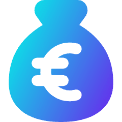 Bag Euro Icon from Core Gradient Set
