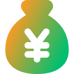 Bag Yen Icon from Core Gradient Set