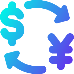Cash Exchange Rate Icon from Core Gradient Set