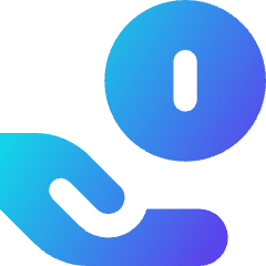 Coin Share Icon from Core Gradient Set