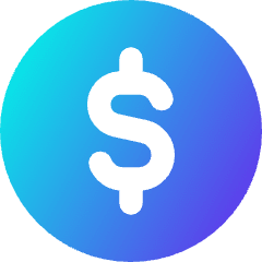 Dollar Coin Icon from Core Gradient Set