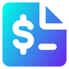 File Dollar Icon from Core Gradient Set