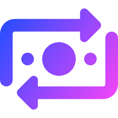 Money Transfer Icon from Core Gradient Set