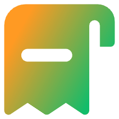 Receipt Subtract Icon from Core Gradient Set
