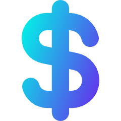 Dollar Icon from Core Gradient Set