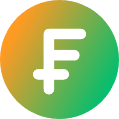 Franc Circle Icon from Core Gradient Set