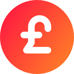 Pound Circle Icon from Core Gradient Set