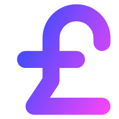 Pound Icon from Core Gradient Set