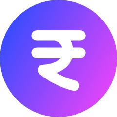 Rupee Circle Icon from Core Gradient Set