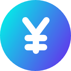 Yuan Yen Circle Icon from Core Gradient Set